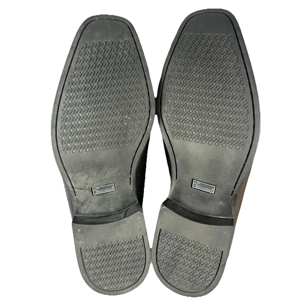 Belvedere Studio Roma Dress Shoe 11.5 D Black Leather Made In Brazil